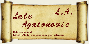 Lale Agatonović vizit kartica